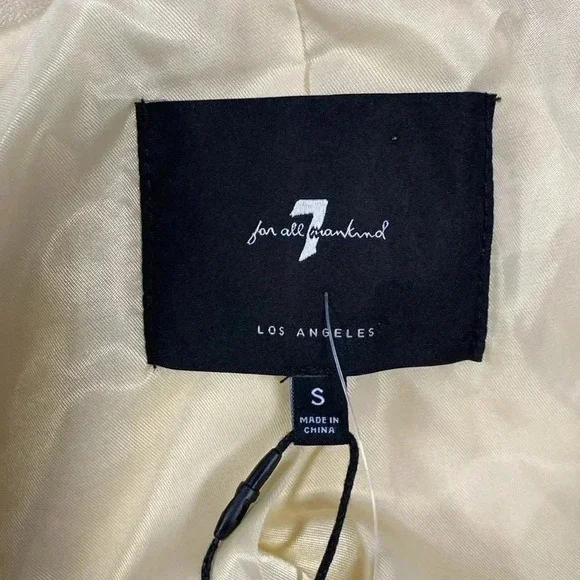 7 for all man kind cream jacket NWT (flaws) - Picture 3 of 8